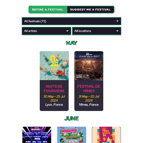 Step 1 - Choose a festival